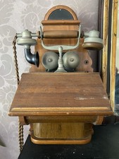 Old Antique Rare Norwegian Vintage Magneto wall Telephone Not Bakelite 