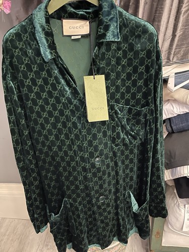 Gucci green velvet - velvet, print