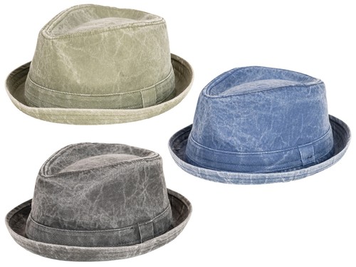 Mens distressed trillby hat - trillby,
