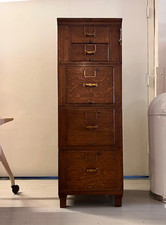Antique Oak File Cabinet – Library Bureau Sole Makers -  vintage industrial