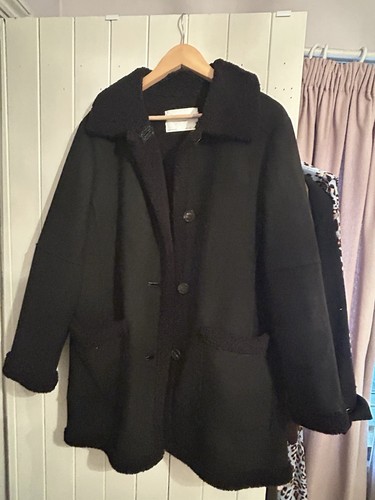 Zara black faux - faux, coat