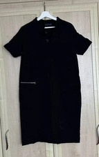 Peruzzi Made In Italy Women's Black Lined Pocket Work Shift Dress Ladies Size 10