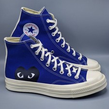 Converse Comme des Garcons Play Chuck 70 High Blue Quartz High Top Trainers UK 8