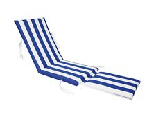 Made in USA Steamer Chair Replacement Cushion Blue/White Stripes (Rimini Denim)