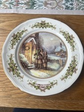 Aynsley English Fine Bone China Decorative Plate Carol Singing Christmas 1983