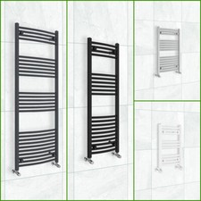 Modern Designer Curved Heated Towel Rail Radiator Bathroom Ladder Warmer Rads
