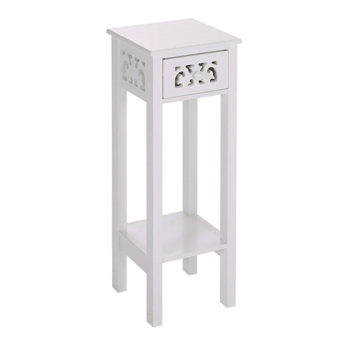 White narrow side end - white,