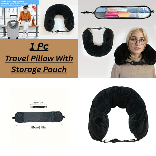 Stuffable travel velvet neck - travel,