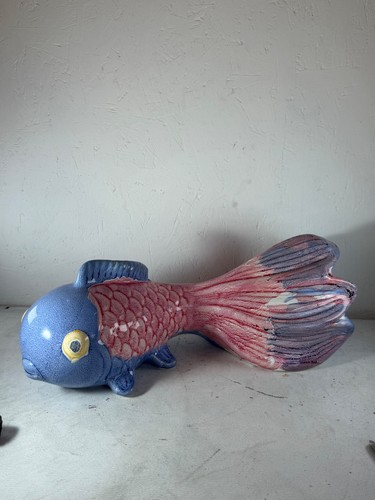 Retro large pottery - sulky, fish