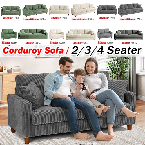 Corduroy sofa seater - 3/4,