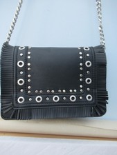 Black Shoulder Bag with metal