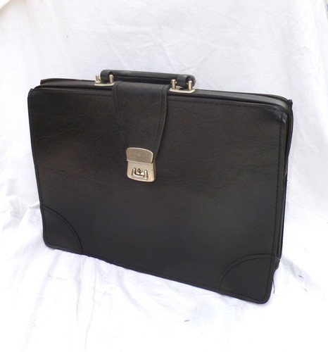 Vintage black faux - faux, leather