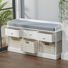 Wood Storage Bench with
