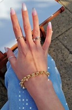 Womens 8mm Lined Belcher Bracelet, 9ct Gold XP  8inch Patterned Belcher Heavy