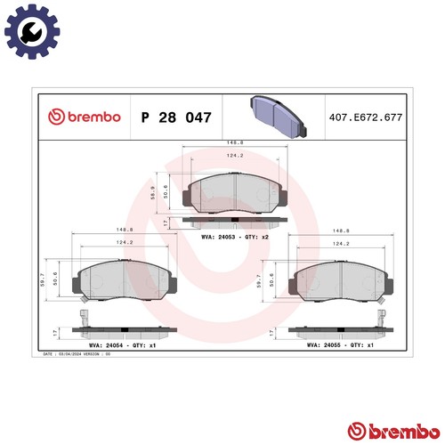 Brake pad set - brake, 28