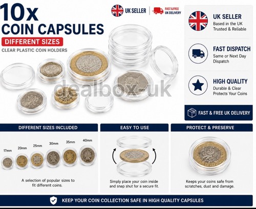 Coin holder capsules - x,