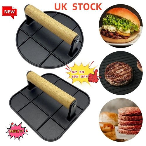 Burger press making hamburger - burger,