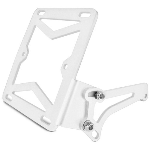 White side license plate - white,