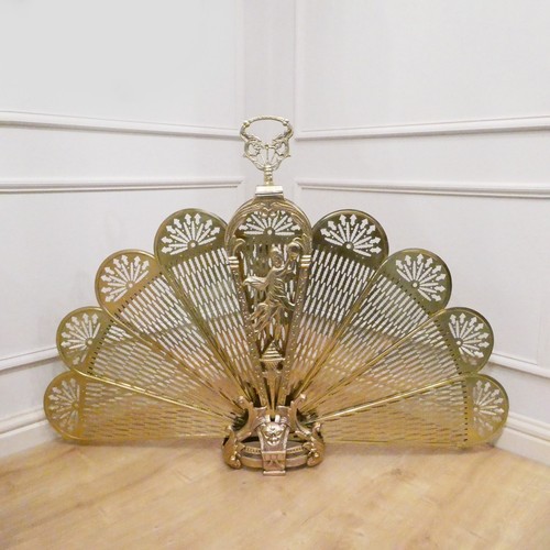 Antique peacock brass - peacock, fire
