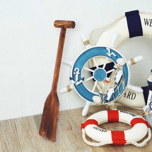 Vintage wooden oar pendant - wooden,