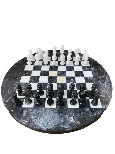 Marble chess set and board - chess,