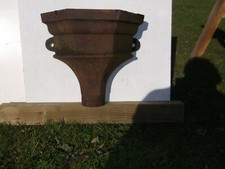 Cast Iron Antique Medium size rain  Hopper with 3" outlet ( now in primer )