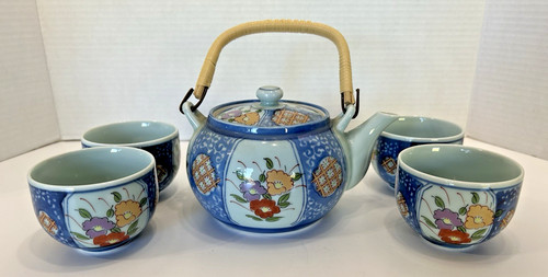 Vintage arita ware floral tea - vintage,