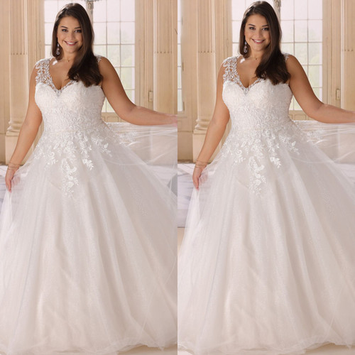 Neck wedding dresses - v,