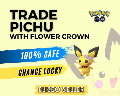 Pichu flower crown pokemon - crown,