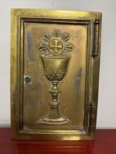 Brass Tabernacle Door Raised Chalice from Catholic Church Architectural Salvage