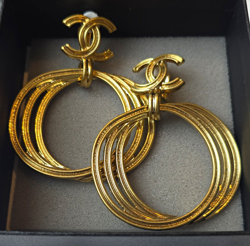 Chanel statementcc logo gold - chanel,