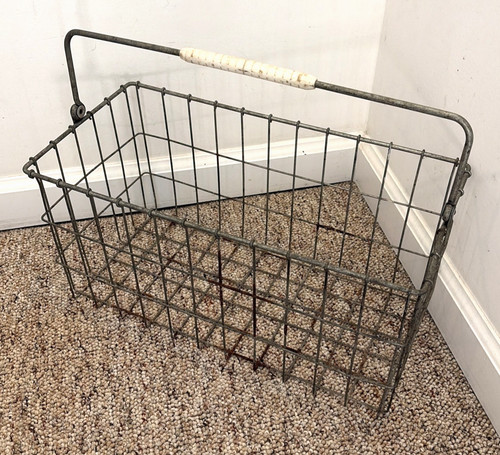Vintage wire basket grocery - vintage,