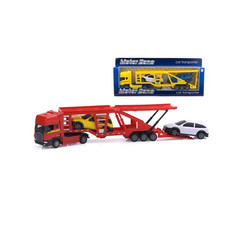 MotorZone Car Transporter Lorry Truck With 2 Toy Cars