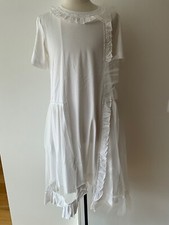 Simone Rocha White Tulle T-Shirt midi Dress-Size L/14 - New with tags