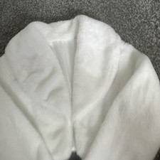 White Faux Fur Bolero Size