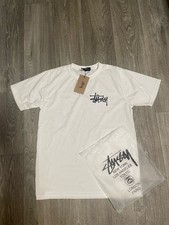 Stussy White Graphic Print