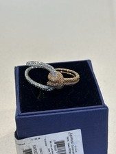 -Swarovski Lifelong double ring, 3 sizes, 5412060,5395323,5411646 (r-cc-65-h13)
