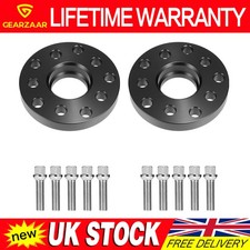 2x 20mm Hubcentric Black Wheel Spacers & 10 Bolts 5x100,5x112mm 57.1 For Audi VW