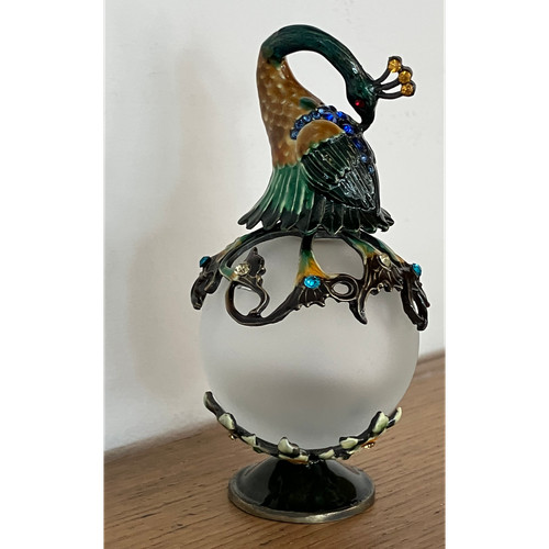 Art nouveau peacock perfume - peacock,
