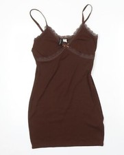 H&M Womens Brown Polyester
