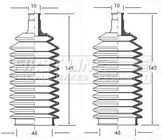 Steering bellow kit fits - steering,