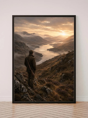 Deer stalking highland art - highland,