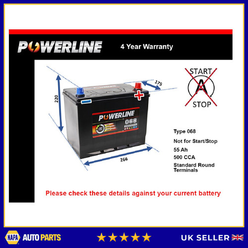 Battery fits honda - battery, prelude