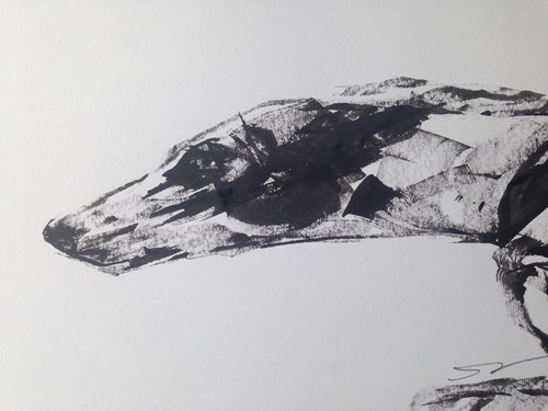 Original signed ink sketch - ink,