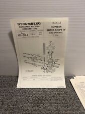 STROMBERG CARBURETTOR SERVICE BULLETIN HUMBER SUPER SNIPE / IMPERIAL TWIN 175CD