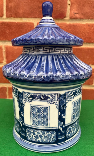 Vtg porcelain chinoiserie blue - vtg,
