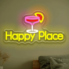 HAPPY PLACE Neon Sign USB