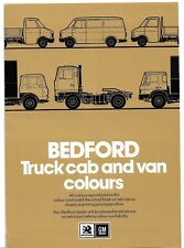 Bedford Van & Truck Cab Exterior Colours 1981 UK Foldout Brochure CF, TK, TL, TM