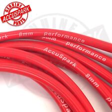 Ford 289 & 302 V8 Engine AccuSpark 8mm RED Carbon Core male end distributor cap