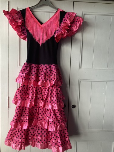 Girls pink black bodice short - girls, pink/black